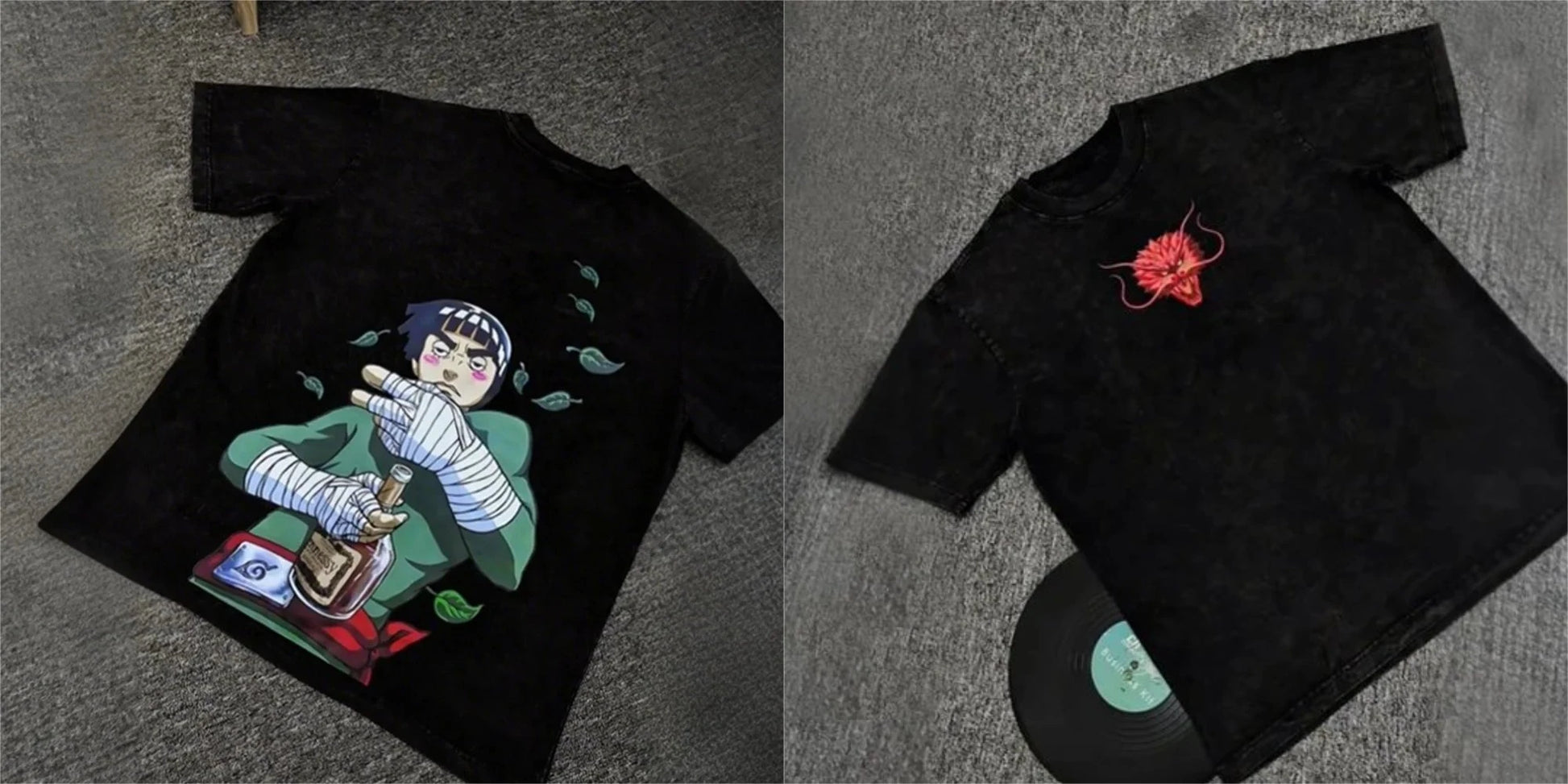 Unleash Your Inner Ninja with NARUTO Retro Washed Cotton T-Shirts for Men and Women - Casual Hip Hop Style!